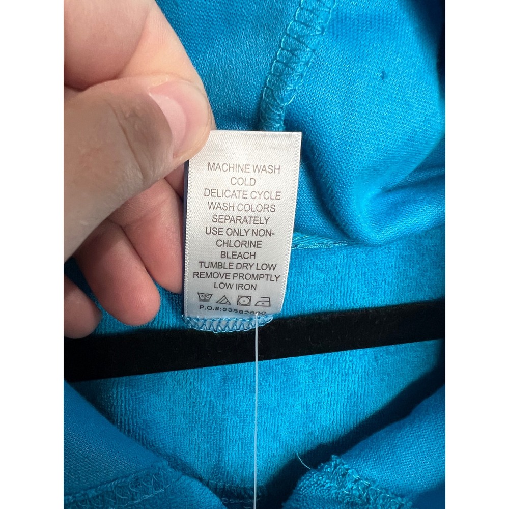 NWT Swimsuits For All Womens Blue Terry Cover Up Hoodie Zip Swim Cover Sz 38/40 - Picture 4 of 12
